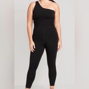 Old Navy Active Power Chill One‎ Shoulder Jumpsuit Black Women's Size 3X